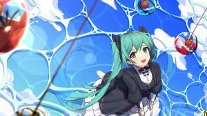 渣音re.,初音ミク,VOCALOID,连衣裙,哥特萝莉,萝裙,长发,双马尾