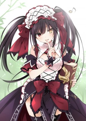 つなこ,时崎狂三,DATE·A·LIVE,连衣裙,哥特式洛丽塔,萝裙,Stockings,黑丝