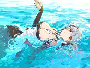 haimura_kiyotaka,フォーミダブル,碧蓝航线,拟人,露胸,cleavage,连衣裙,哥特萝莉,萝裙,长发,双马尾