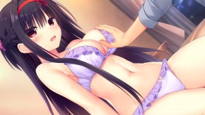 宇都宮つみれ,鎌倉詩桜,madosoft,ハミダシクリエイティブ,bra,breast_hold,cleavage,游戏CG,胖次