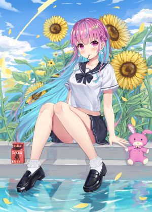 埃策尔,湊あくあ,Hololive,胖次,制服