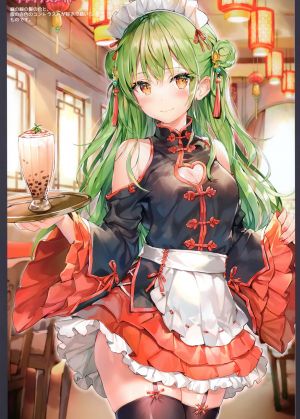 momoko,yukari,さしみねこ屋,汉服,cleavage,女仆,Stockings,黑丝,和服女仆