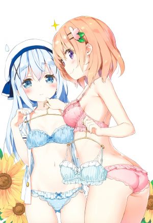ぺこ,保登心爱,香風智乃,LUMINOCITY,请问您今天要来点兔子吗?,bra,cleavage,萝莉,胖次,制服