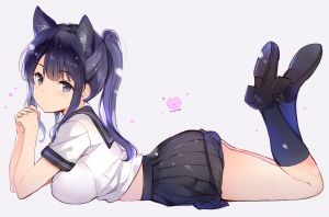 さくら小春,兽耳,猫耳,制服