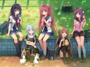鈴森,有坂真白,市ノ瀬莉佳,乾沙希,倉科明日香,鸢泽美咲,sprite,苍之彼方的四重奏,猫,制服,黑丝